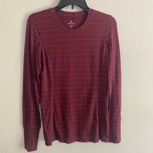 Athleta Womens Striped Long Sleeve Tee